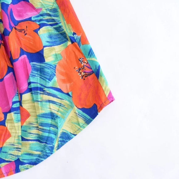 Vintage Norton McKaughton  Floral Mini Skirt Size 12 - Picture 6 of 12